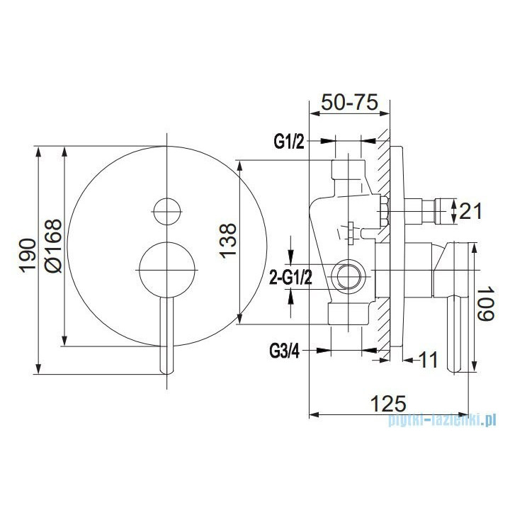 Zestaw wannowy podtynkowy Omnires Y