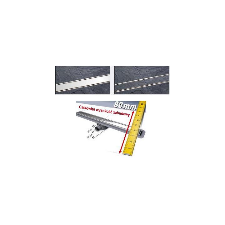 Odpływ liniowy Kessel Linearis Compact łazienkowy kompletny, długość 950 mm- sanitbuy.pl