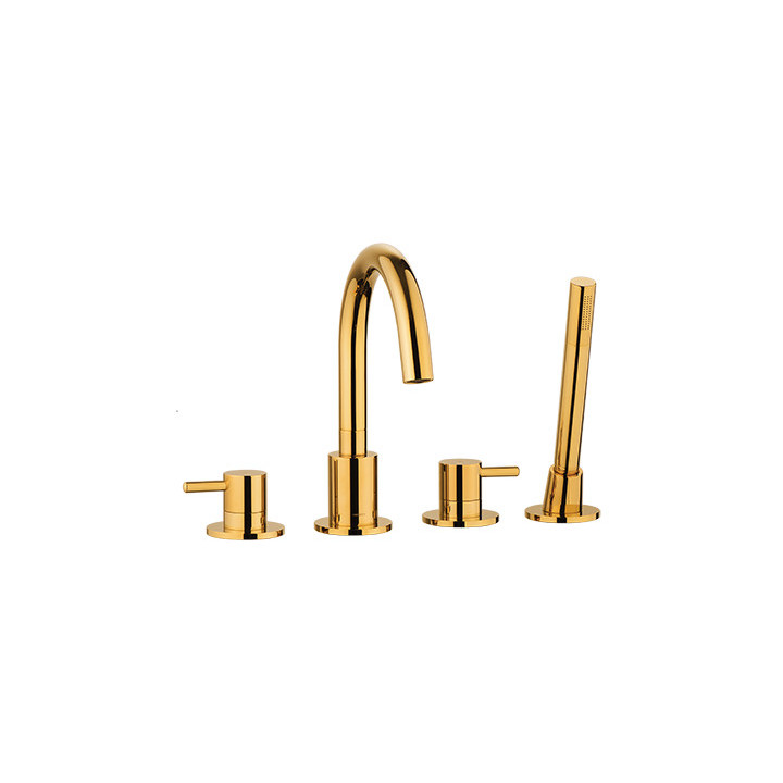 Bateria wannowa 4-otworowa Omnires Y złoto