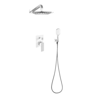 Zestaw prysznicowy podtynkowy punktowy Omnires Parma chrom & biel