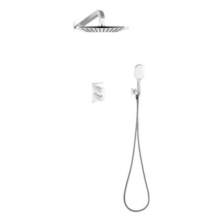 Zestaw prysznicowy podtynkowy termostatyczny punktowy Omnires Parma chrom & biel