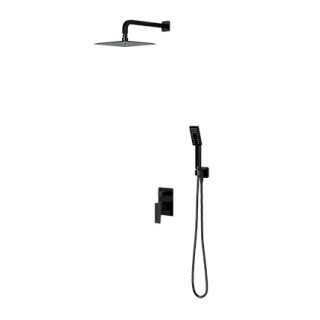 Zestaw prysznicowy podtynkowy punktowy Omnires Parma czarny mat