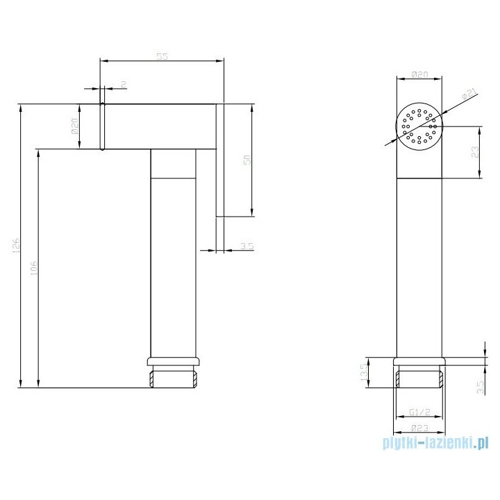 Słuchawka bidetowa Omnires chrom