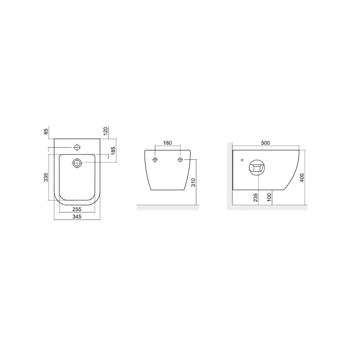 Bidet wiszący EXCELLENT Ness