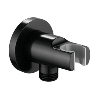 Przyłącze kątowe z uchwytem Omnires czarny półmat