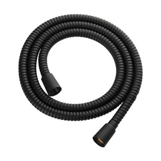 Wąż prysznicowy Omnires 150 cm w osłonie stalowej czarny mat