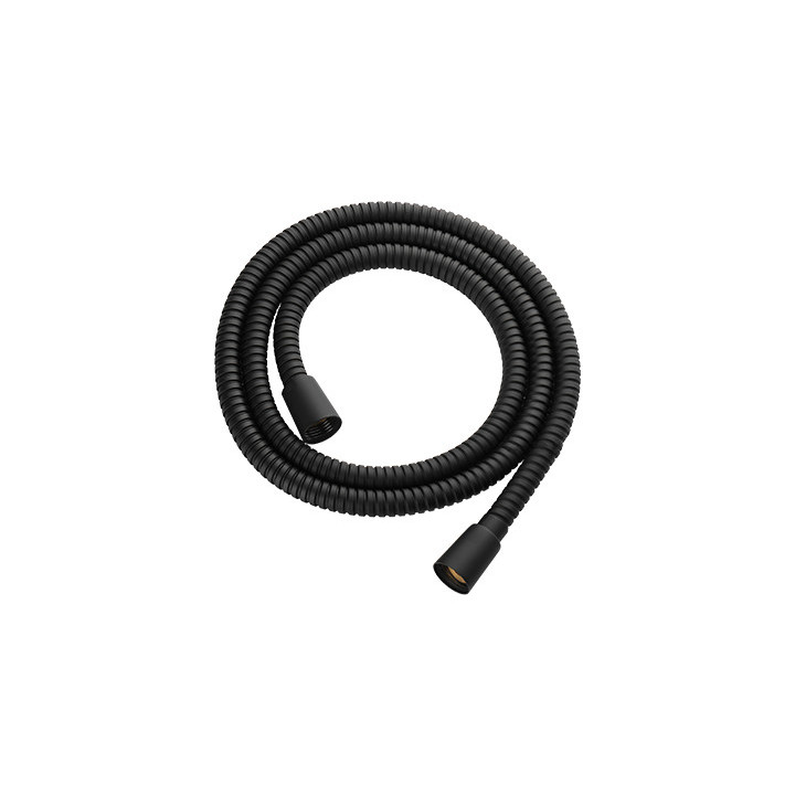 Wąż prysznicowy Omnires 150 cm w osłonie stalowej czarny mat