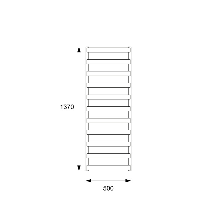 Grzejnik łazienkowy Excellent Meteor 137x50 cm, biały