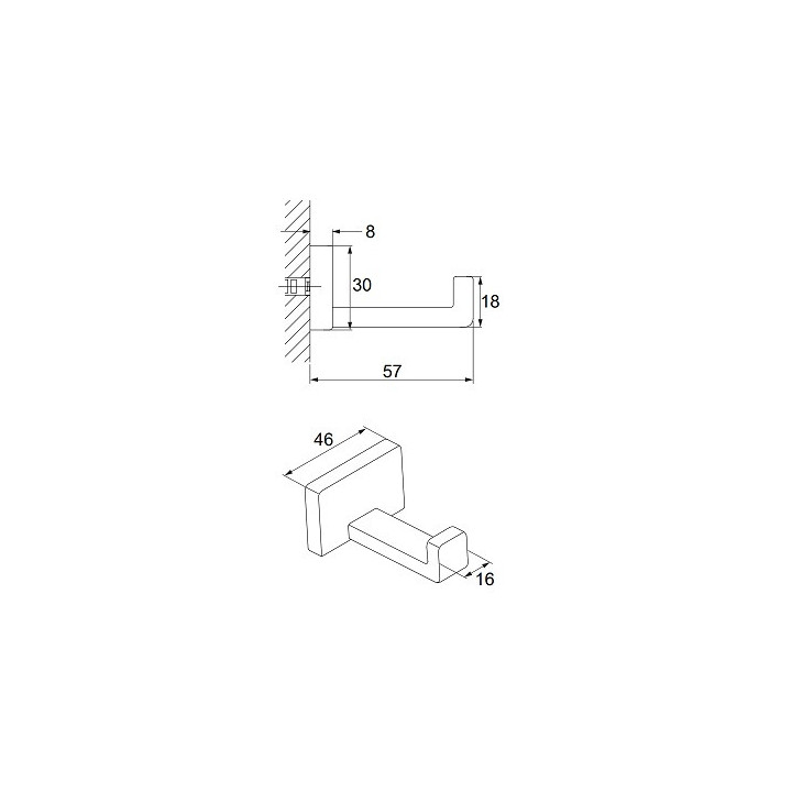 Haczyk pojedynczy Omnires Darling, czarny
