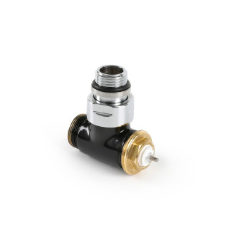 Zawór termostatyczny kątowy Terma, GZ 24x19 - satyna