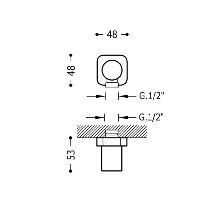 Kolanko wyjściowe do węża Tres, chrom