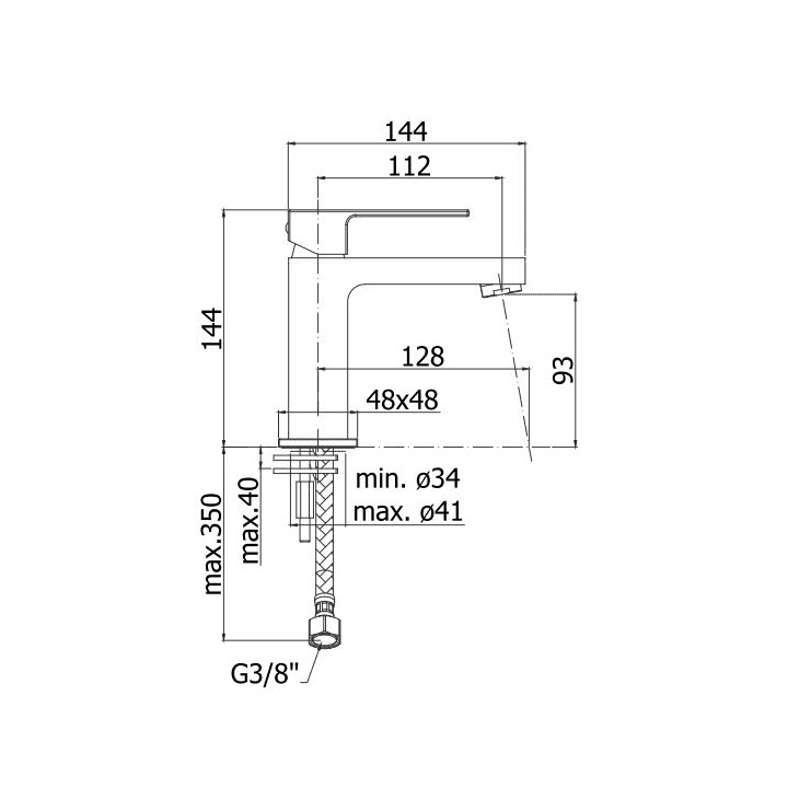 Bateria umywalkowa pionowa Paffoni Elle- sanitbuy.pl