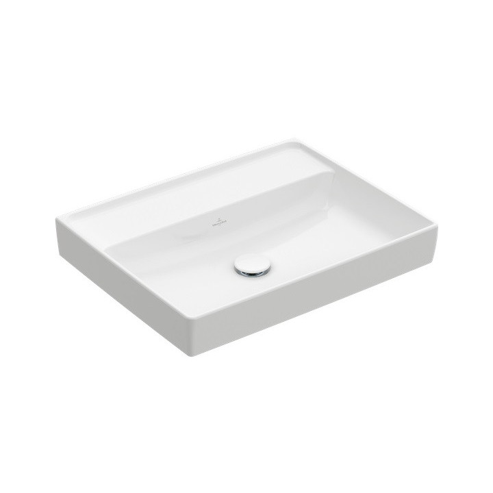 Umywalka meblowa podwójna Villeroy&Boch Collaro, 130x47cm, z przelewem, biała