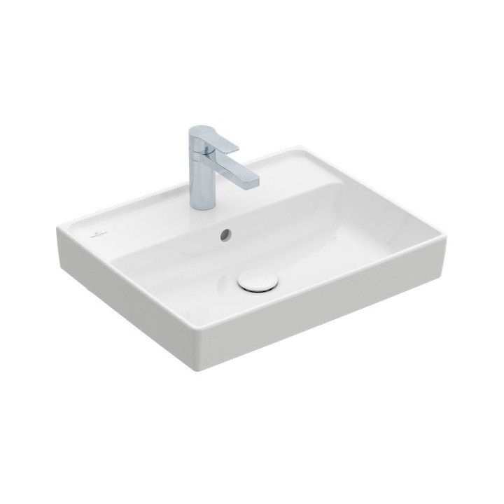 Umywalka meblowa podwójna Villeroy&Boch Collaro, 130x47cm, z przelewem, biała