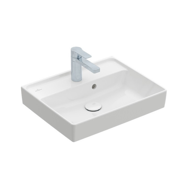 Umywalka Villeroy&Boch Collaro, 55x44cm, z przelewem, CeramicPlus, Stone White