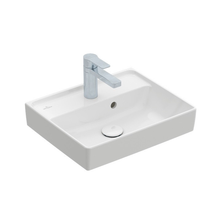 Umywalka Villeroy&Boch Collaro, 55x44cm, z przelewem, CeramicPlus, Stone White