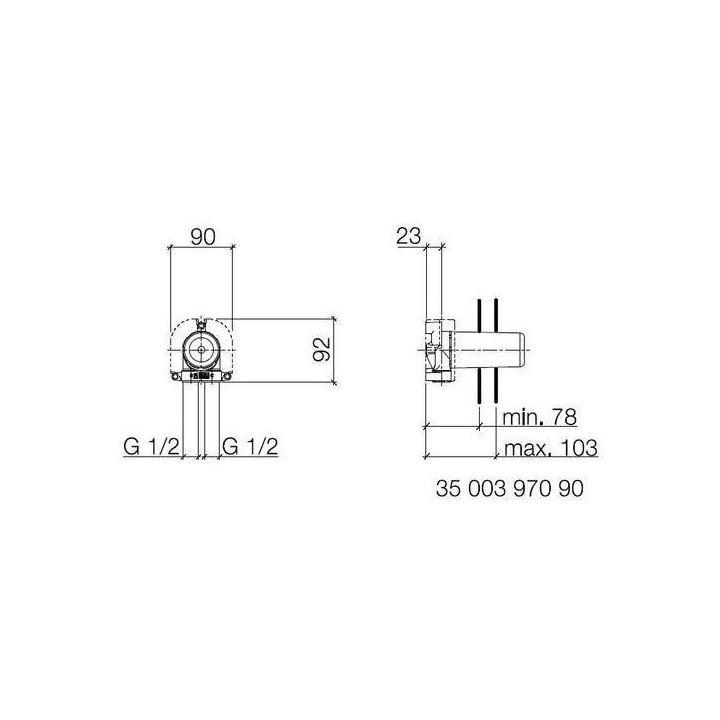 Element podtynkowy Dornbracht Tara Logic