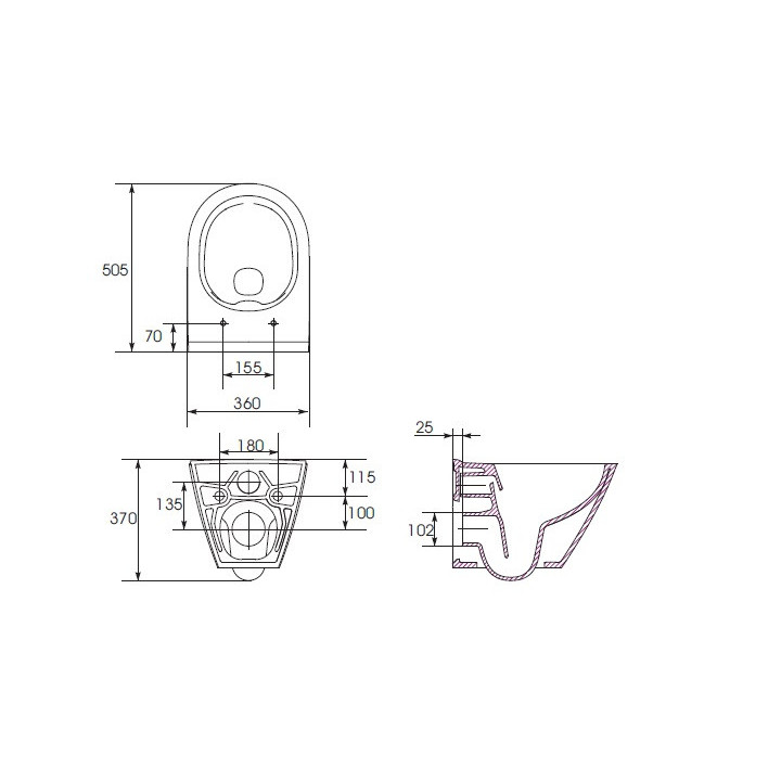 Miska WC zawieszana Cersanit City Oval z deską wolnoopadającą, biała