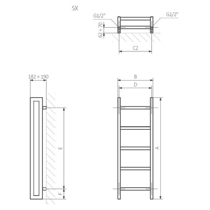 Grzejnik Terma Simple 60x50 cm - biały/ kolor