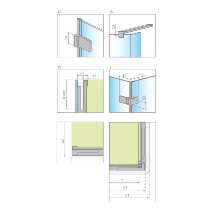 Ścianka prysznicowa Radaway Arta Walk-in 80, przejrzysta, 80x200cm