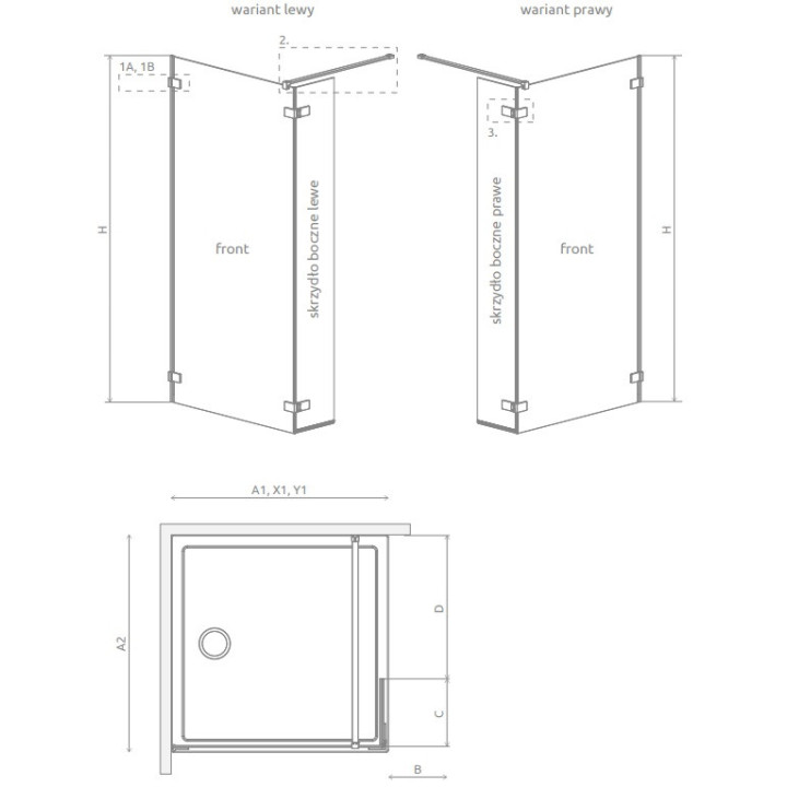 Ścianka prysznicowa Radaway Arta Walk-in 80, przejrzysta, 80x200cm