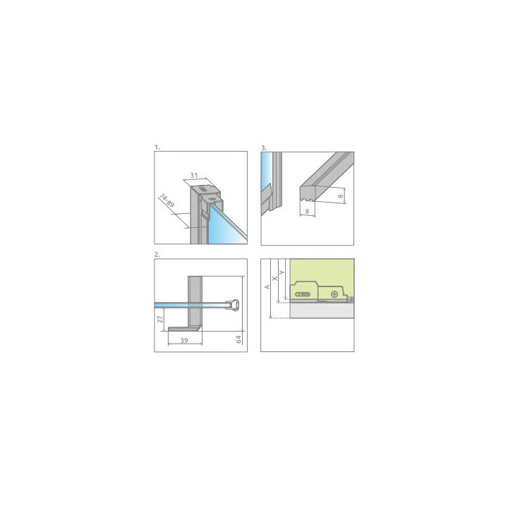 Ścianka prysznicowa Radaway Arta Walk-in 80, przejrzysta, 80x200cm