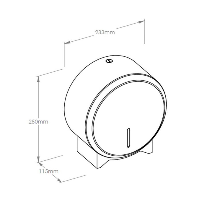 Pojemnik na papier toaletowy Merida Stella Mini, średnica papieru do 19cm, stal matowa