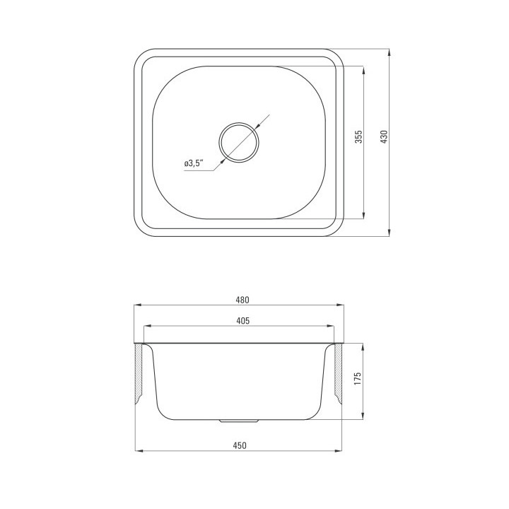 Zlewozmywak 1-komorowy Deante Doppio, 48x43cm, satyna