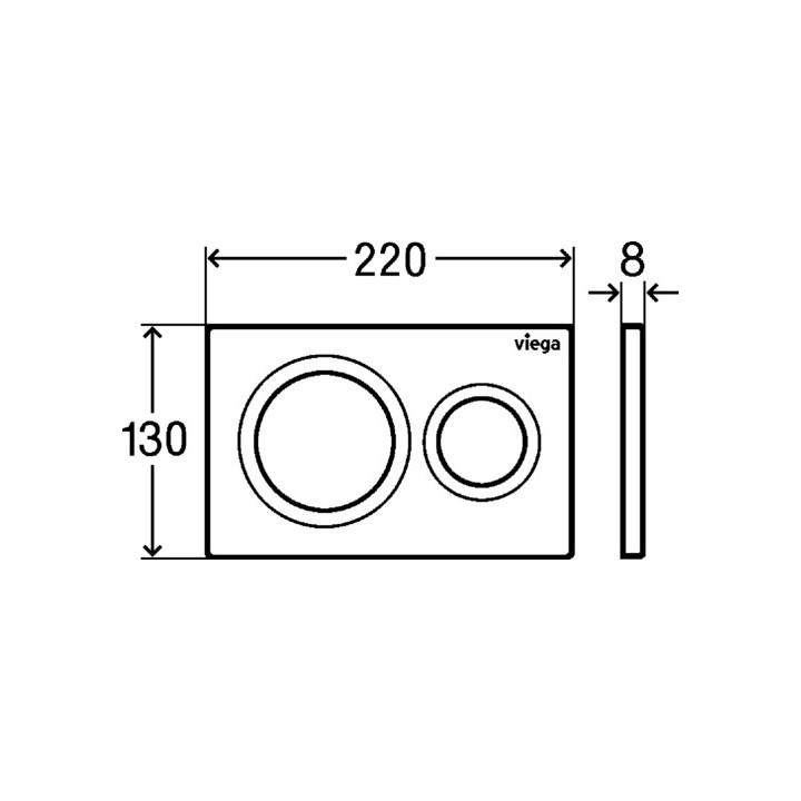 Przycisk WC Viega Prevista Visign for More 200, metalowe, miedź/złoty