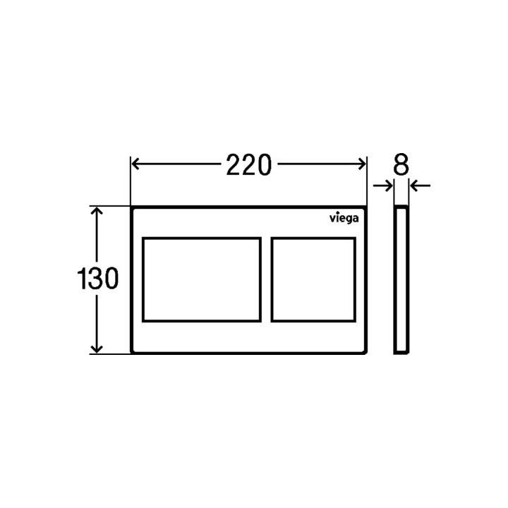 Przycisk WC Viega Prevista Visign for More 200, metalowe, miedź/złoty