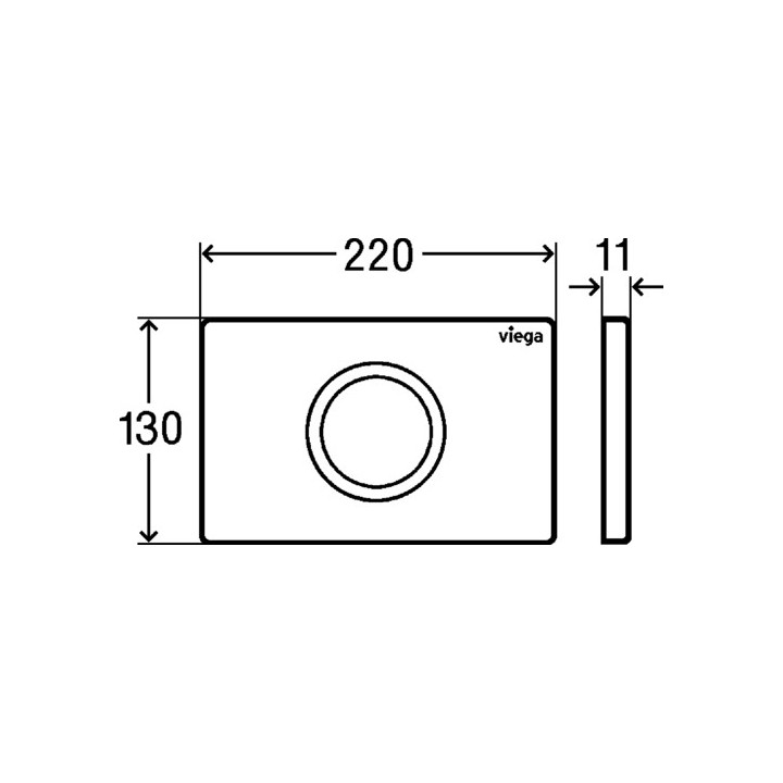 Przycisk WC Viega Prevista Visign for More 200, metalowe, miedź/złoty