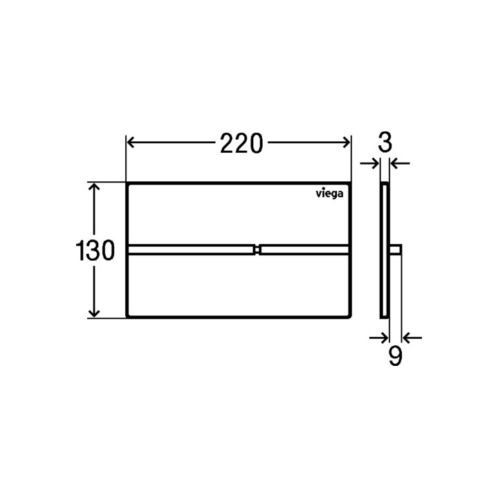 Przycisk WC Viega Prevista Visign for More 200, metalowe, miedź/złoty