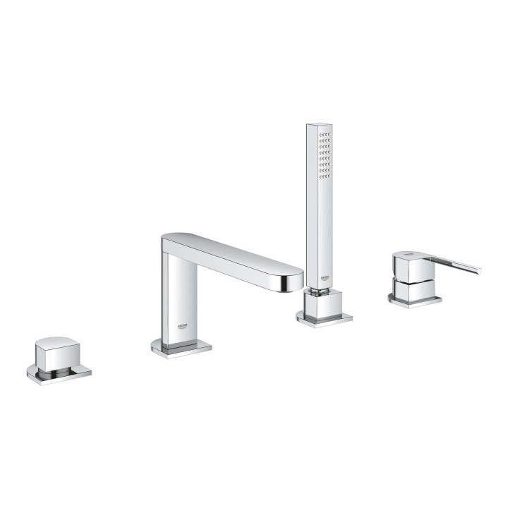 Bateria wannowa 4-otworowa Grohe Plus, stojąca, z zestawem natryskowym, chrom