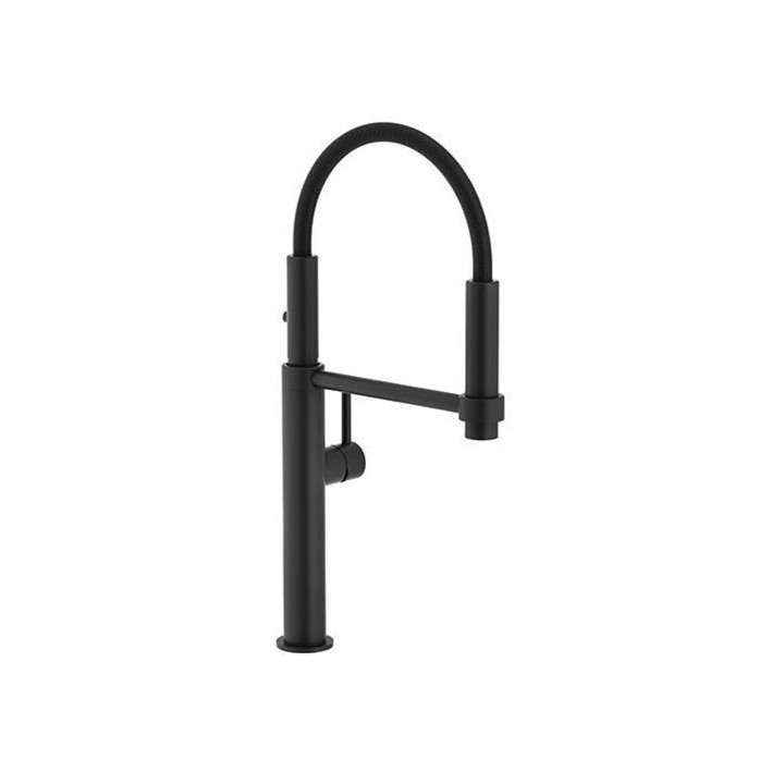 Bateria kuchenna Franke Active Plus SM, stała wylewka - czarny mat 