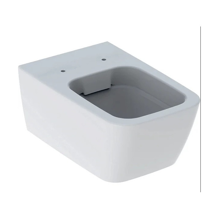 Miska wisząca WC Geberit Icon Square Rimfree, ukryte mocowania, biała