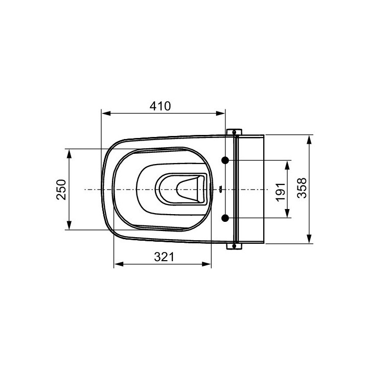 Miska WC z funkcją prysznica TECEone, 54x40cm, bezkołnierzowa, biała