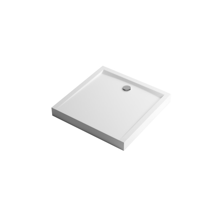 Brodzik kwadratowy wysoki Excellent Forma 100x100, akrylowy, biały