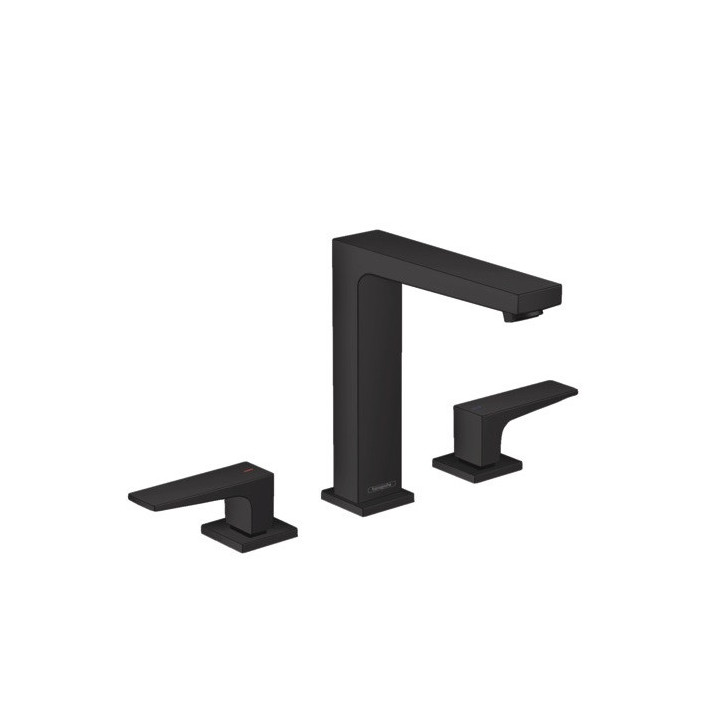 Bateria umywalkowa 3-otworowa stojąca Hansgrohe Metropol 160 EcoSmart z korkiem, chrom - sanitbuy.pl