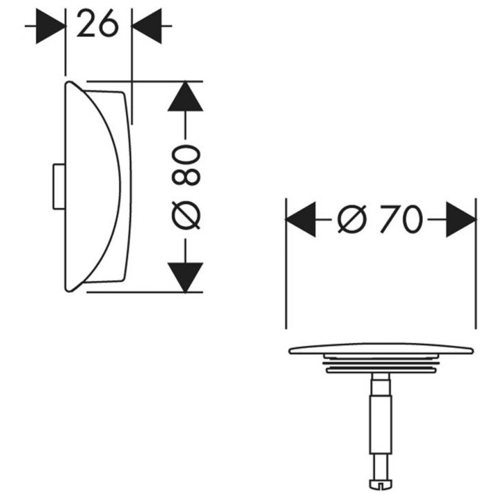 Hansgrohe element zewnętrzny do Flexaplus, czarny mat