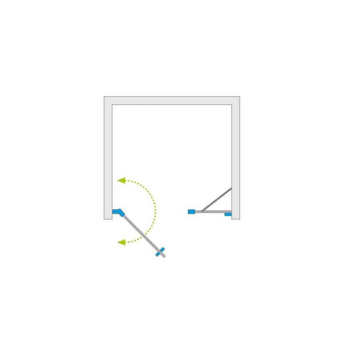 Drzwi do wnęki Radaway Nes DWJ II 110, lewe, 1080-1110 x (2000 h) mm