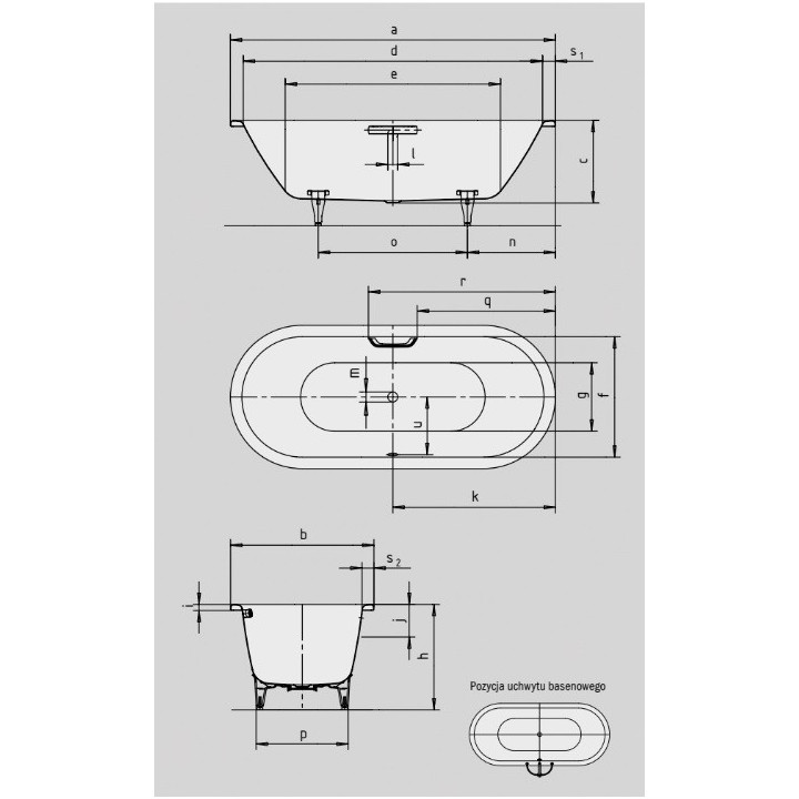 Kaldewei CLASSIC DUO OVAL 113 170x75