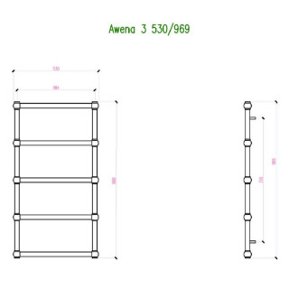 Grzejnik Imers Minimal 1 53x90 cm - biały