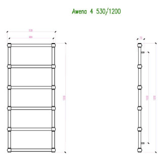 Grzejnik Imers Minimal 1 53x90 cm - biały