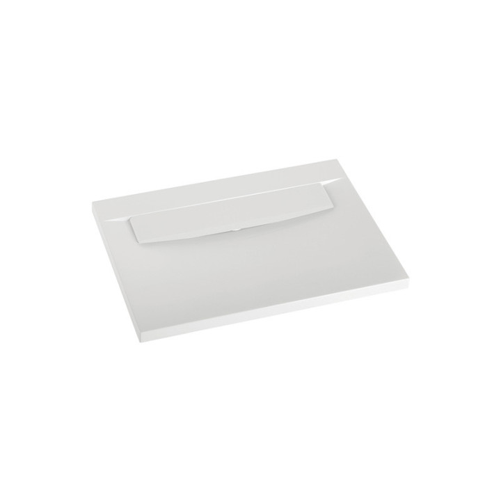 Umywalka nablatowa Marmorin Tatoo I z białą płytką, 705x504x68 mm bez przelewu biała