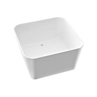 Umywalka nablatowa Marmorin Balia 400x400x300 mm bez otworu na baterię, bez przelewu biała 