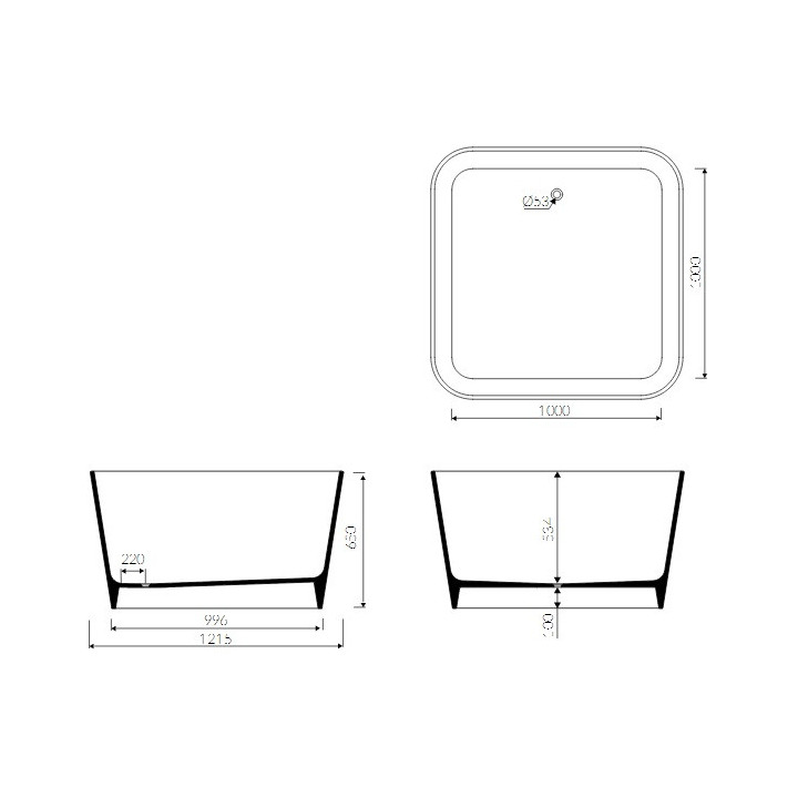 Wanna Marmorin Balia 121x121 cm