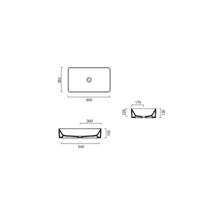Umywalka Catalano Zero, nablatowa, okrągła, 45cm, biały
