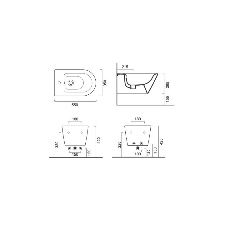 Miska Catalano Soft 55 Sospeso, wiszącay 35x55- sanitbuy.pl