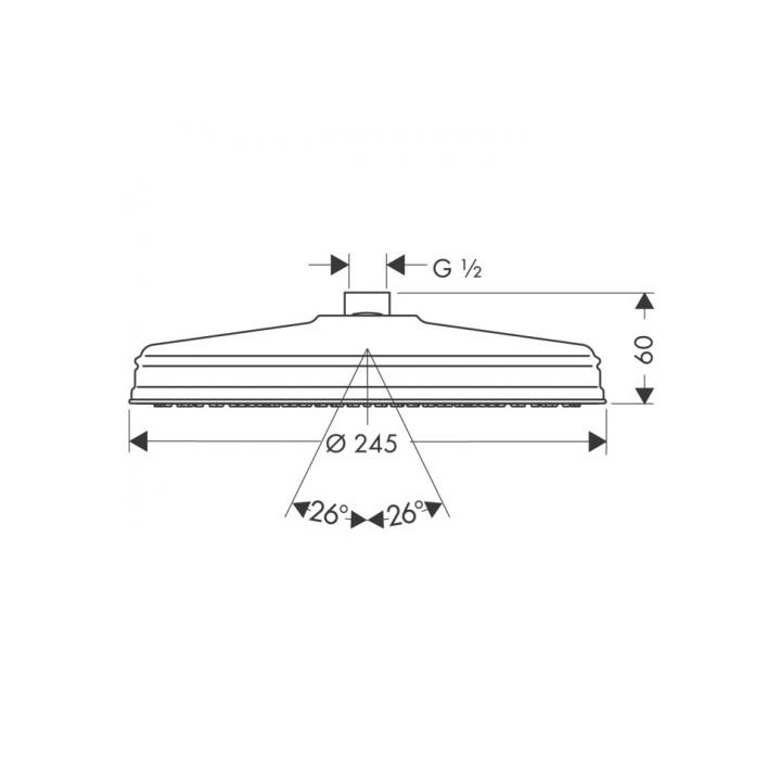 Głowica talerzowa Axor Carlton o średnicy 240 mm- sanitbuy.pl