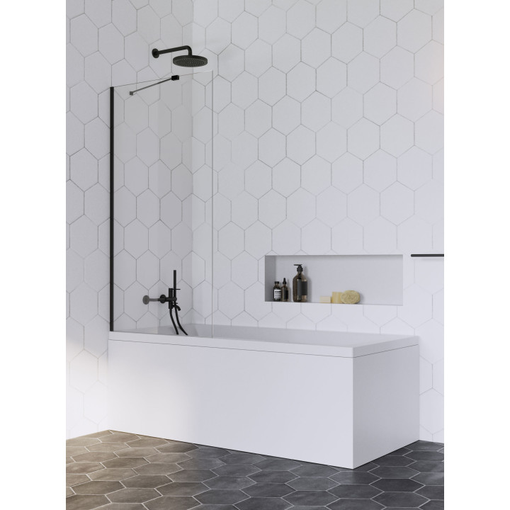 Parawan nawannowy Radaway Euphoria PNJ 60, szkło przejrzyste, 600-610x1500mm, profil chrom